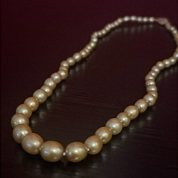 Honora 14K Gold Clasp Yellow Pearl Necklace - Picture 2 of 4